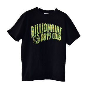 A5 Auth BILLIONAIRE BOYS CLUB Reflective Camo Arch Logo Black Tee T-Shirt Size S